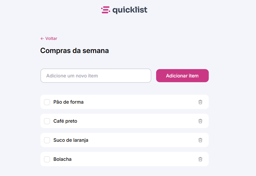 QuickList